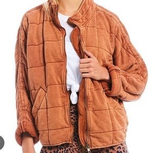 free people dolman quilted knit jacket